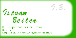 istvan beiler business card